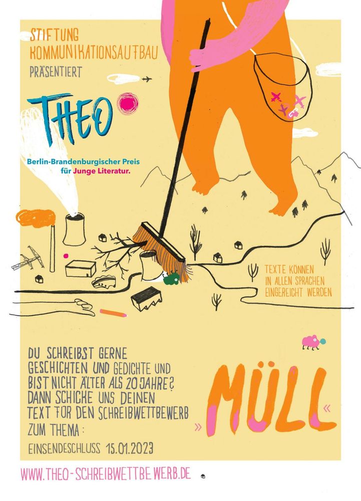 Thema »Müll«: Ausschreibung für den »THEO – Berlin-Brandenburgischer Preis für Junge Literatur« 2022/2023 startet
